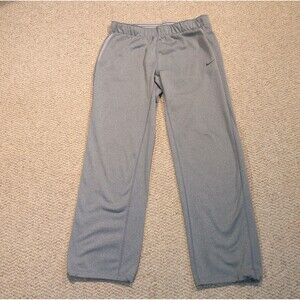 Nike DriFit Fleece Training Sweatpants Mens M Gray Drawstring Ankle Athletic Gym